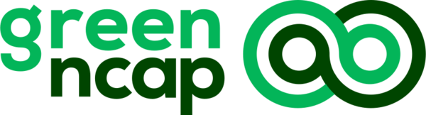The Green NCAP logo, featuring the word "green" in light green above "ncap" in dark green, alongside two interconnected dark green circles with light green inner borders.